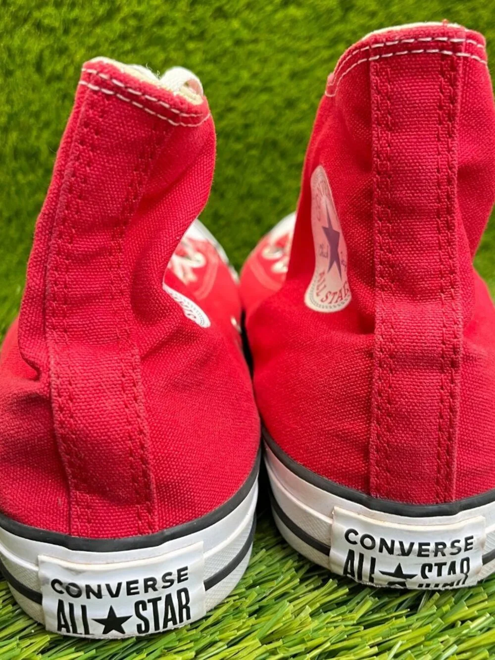 Converse Chuck Taylor All Star Hi Mens Size 8 Red White Athletic Shoes Sneakers - Picture 6 of 10